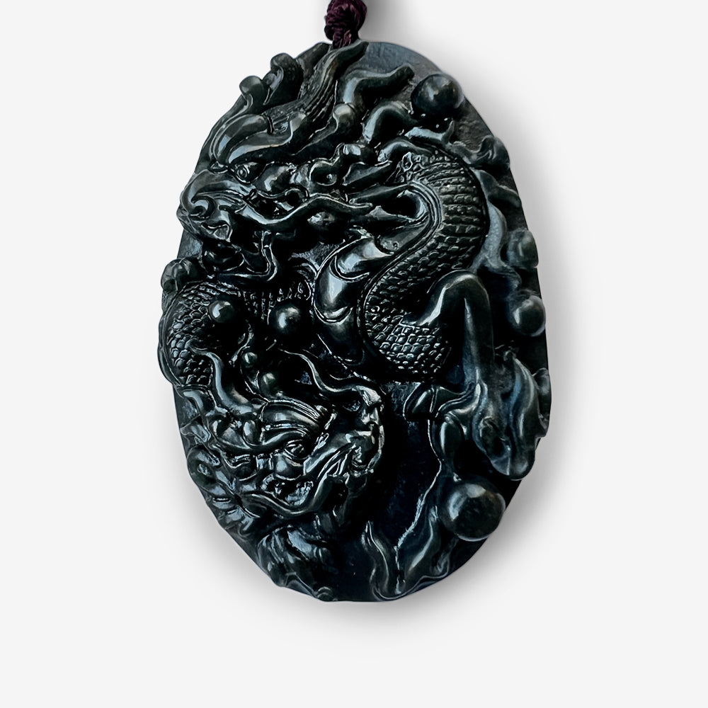 2 Dragons Playing With Pearls  –  Power Amulet