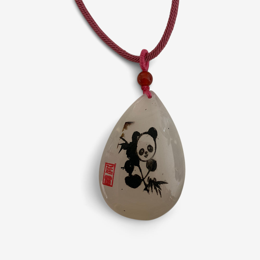 Happy Panda - Agate Amulet - shifuyanlei.myshopify.com