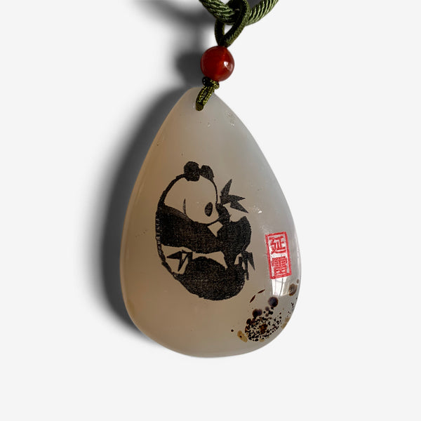 Yin and Yang Panda - Agate Amulet - shifuyanlei.myshopify.com